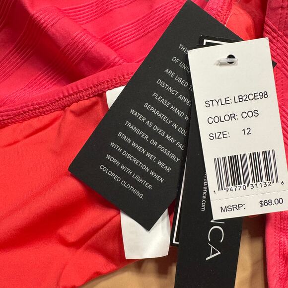 La Blanca SZ 12 Linea Costa Bikini Bottoms Lined Quick-Dry Textured High-Waisted - Picture 6 of 10